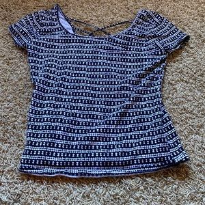 Shirt criss cross back